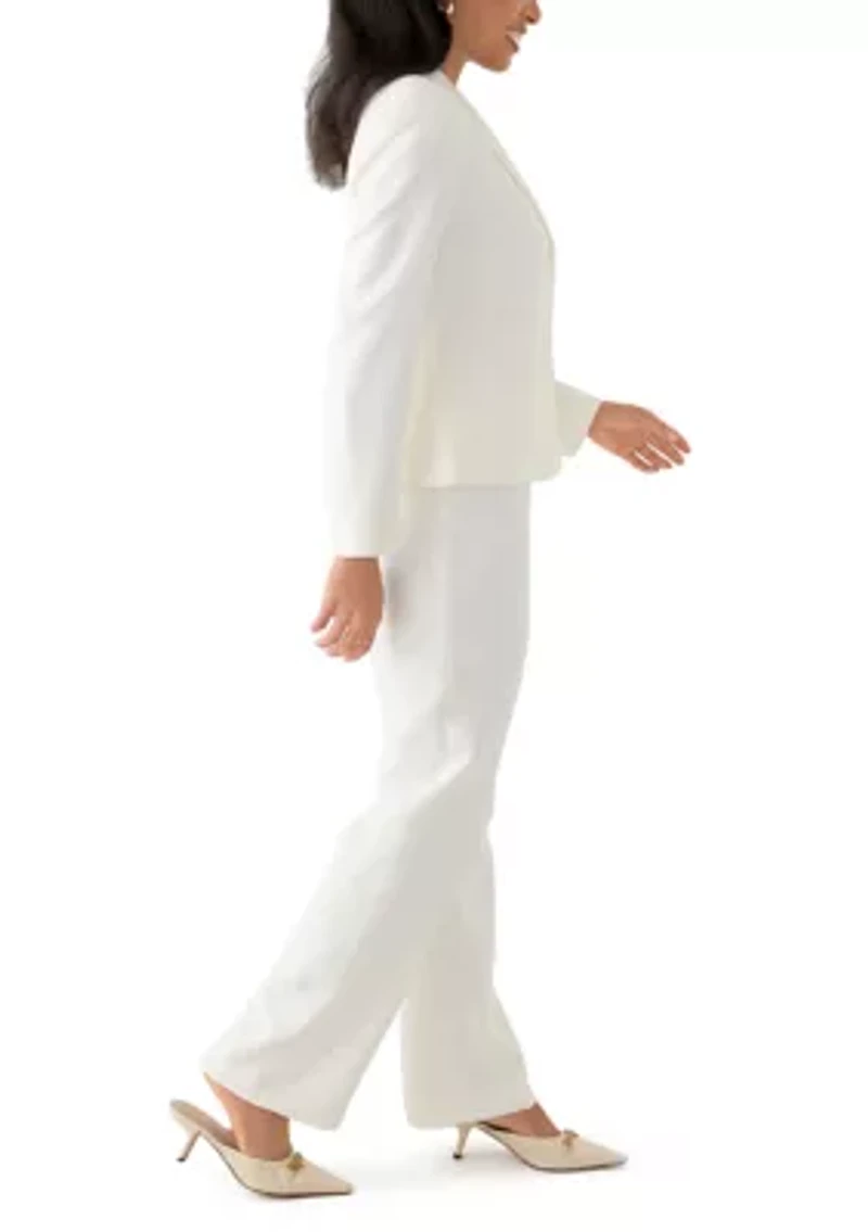 Two-Button Shawl Collar Jacket Pant Suit