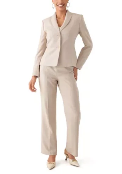 Two-Button Shawl Collar Jacket Pant Suit