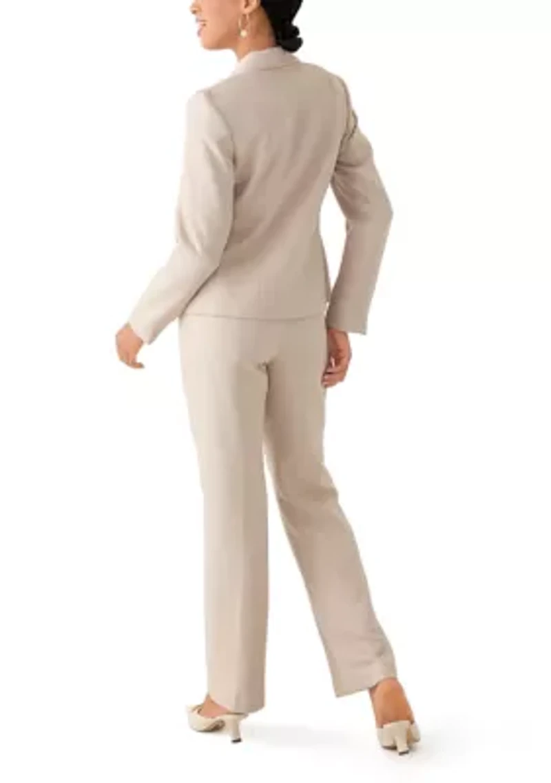 Two-Button Shawl Collar Jacket Pant Suit