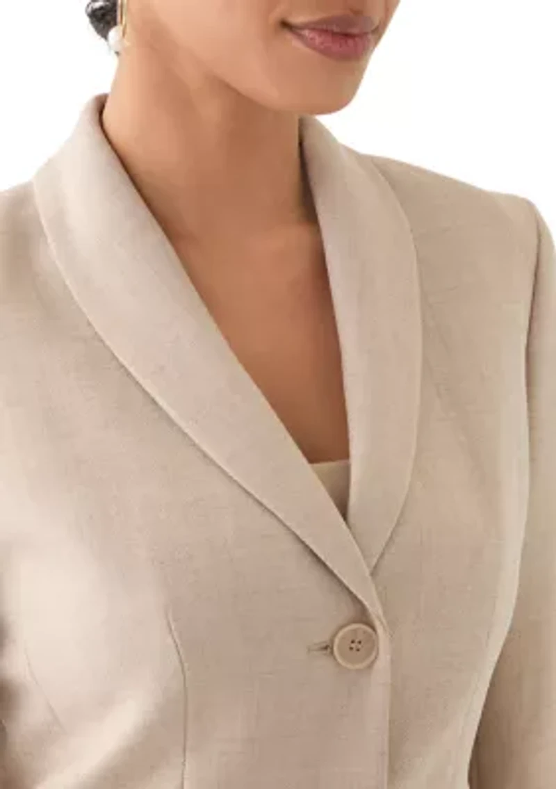 Two-Button Shawl Collar Jacket Pant Suit