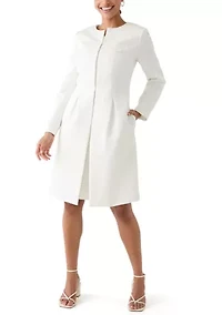 Collarless Topper & Empire Seam Dress