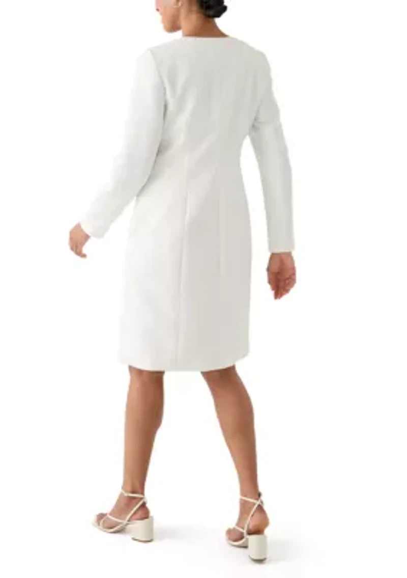 Collarless Topper & Empire Seam Dress