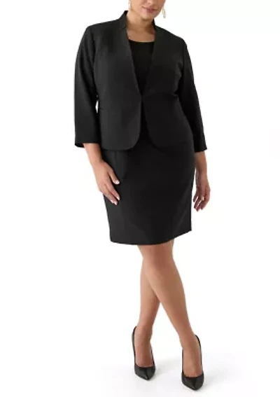 Cutout Kissing Jacket & Sheath Dress Suit