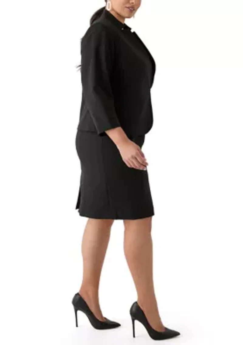 Cutout Kissing Jacket & Sheath Dress Suit