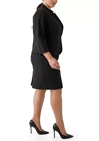 Cutout Kissing Jacket & Sheath Dress Suit