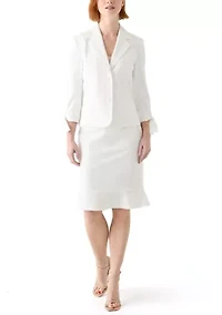 3 BTTN JCKT W/TIE SLEEVES & SKIRT