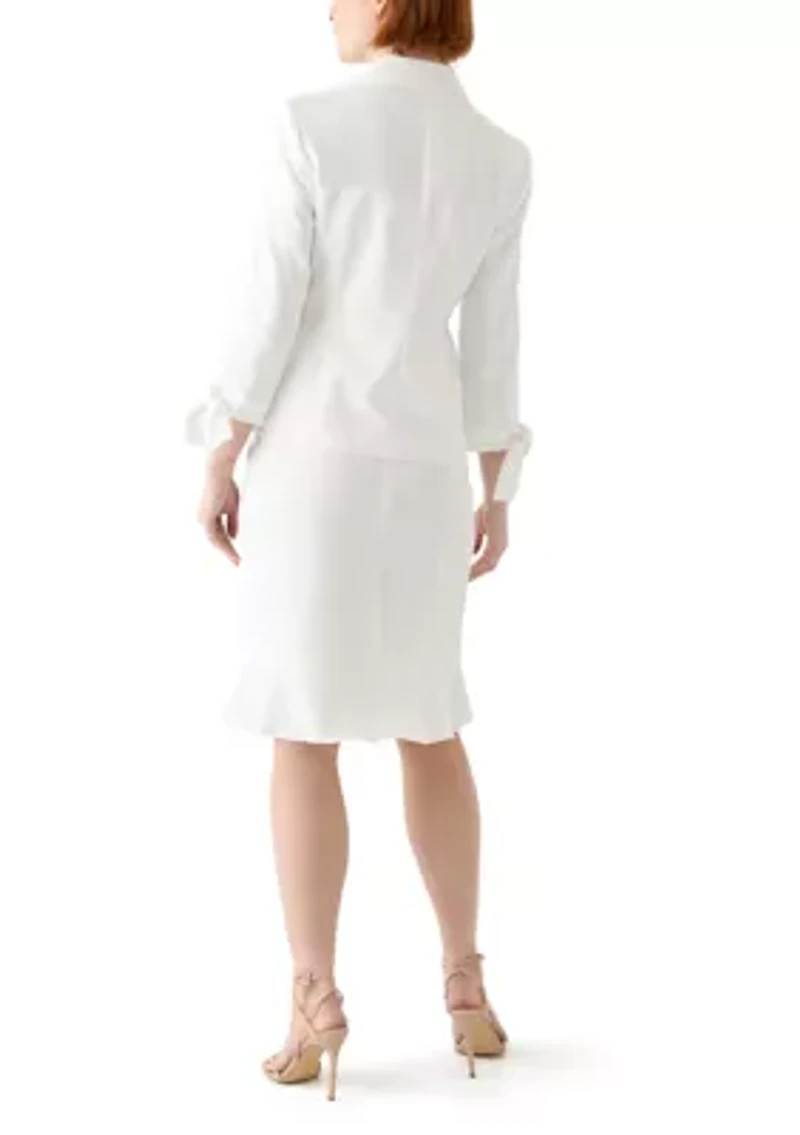 3 BTTN JCKT W/TIE SLEEVES & SKIRT