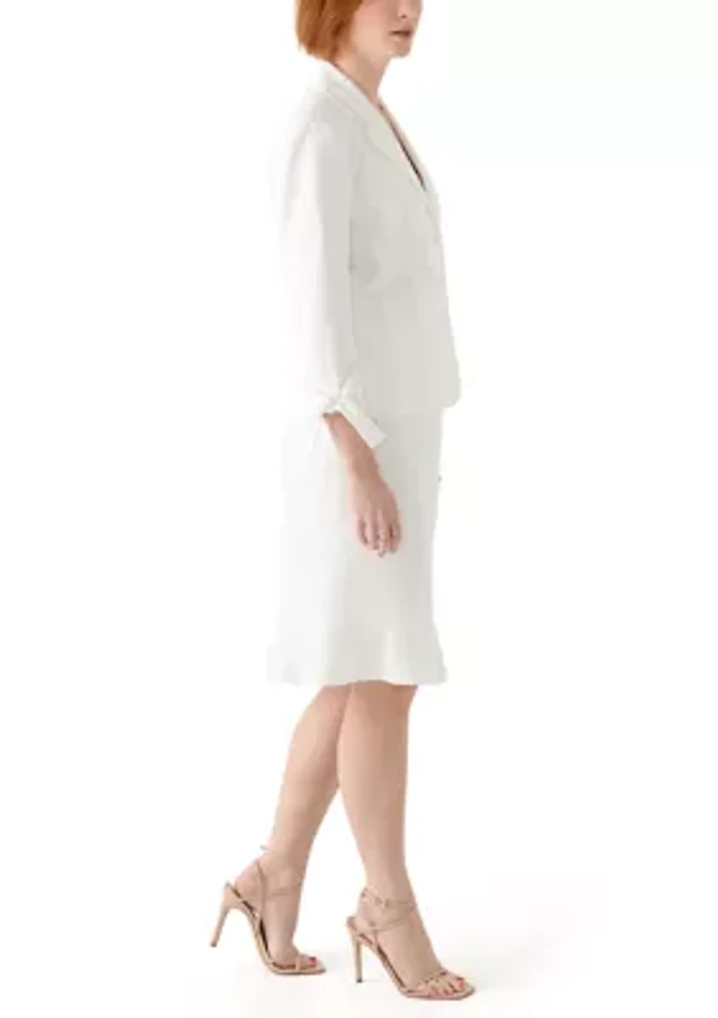 3 BTTN JCKT W/TIE SLEEVES & SKIRT