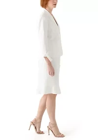 3 BTTN JCKT W/TIE SLEEVES & SKIRT