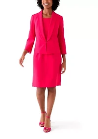 Shawl Collar Jacket & Basic Sheath Dress