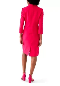 Shawl Collar Jacket & Basic Sheath Dress