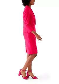 Shawl Collar Jacket & Basic Sheath Dress
