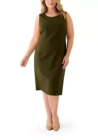 Open Jacket With Slit Sleeves & Empire Seamed Dress