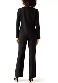 Two Button Jacket with Contrast Piping