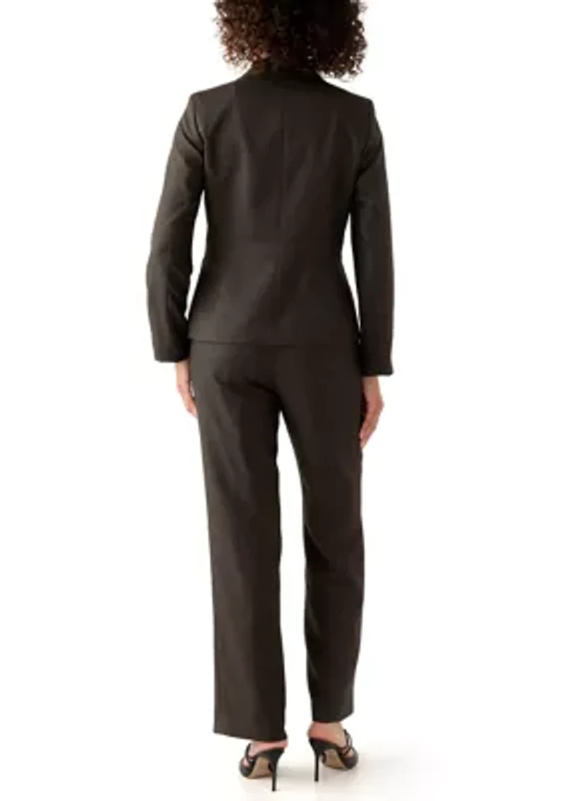 Crosshatch Two Button Jacket with Inset Waist & Trouser