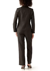 Crosshatch Two Button Jacket with Inset Waist & Trouser