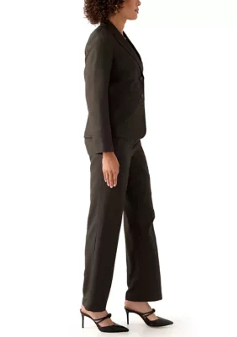 Crosshatch Two Button Jacket with Inset Waist & Trouser