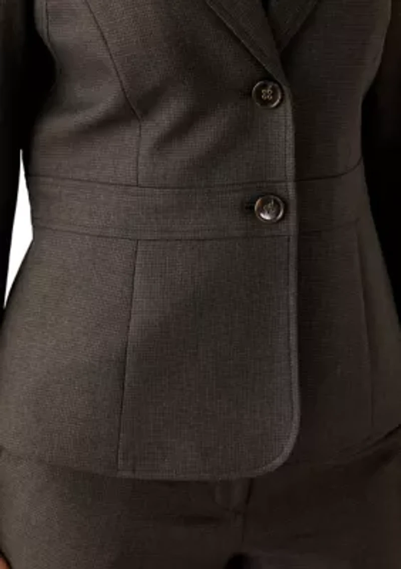 Crosshatch Two Button Jacket with Inset Waist & Trouser