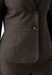 Crosshatch Two Button Jacket with Inset Waist & Trouser