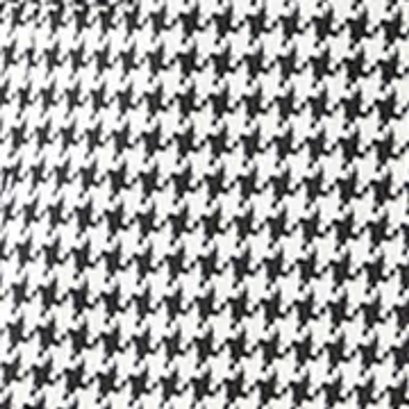 Houndstooth Jacket with Flap Pockets & Skirt