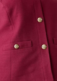 Tonal Jewel Neck Jacket & Skirt