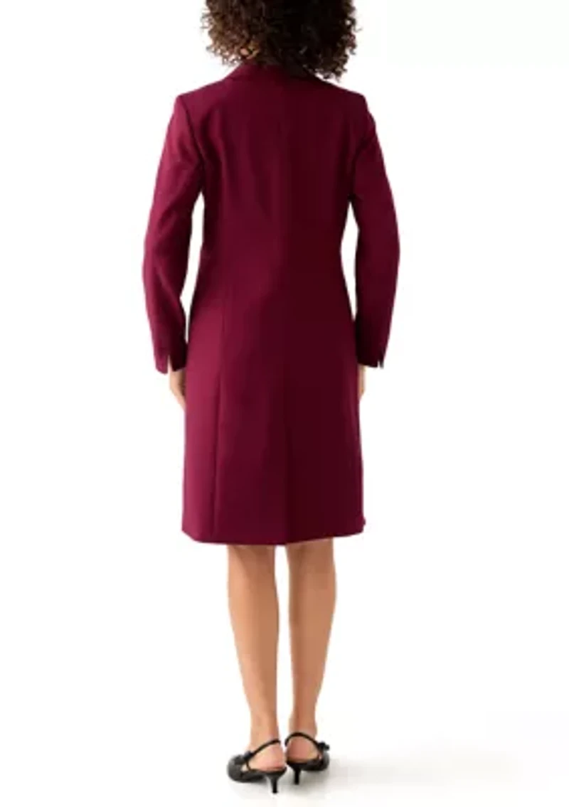 Long Coat & Basic Sheath Dress