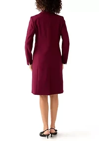 Long Coat & Basic Sheath Dress