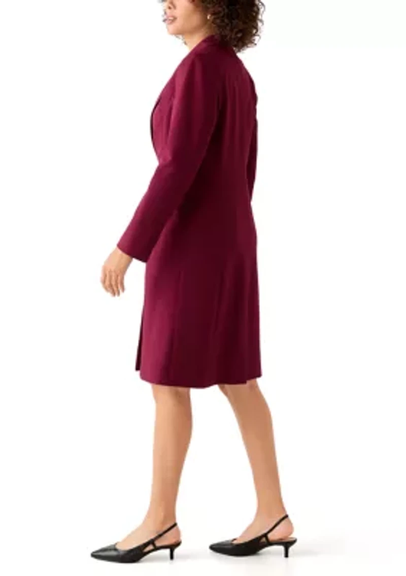 Long Coat & Basic Sheath Dress