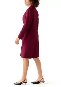 Long Coat & Basic Sheath Dress