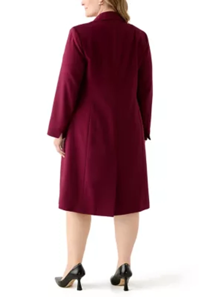 Long Coat & Basic Sheath Dress