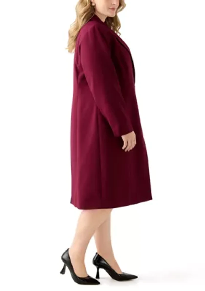 Long Coat & Basic Sheath Dress