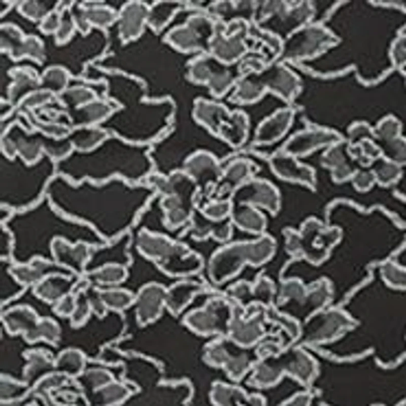 Jacquard Stand Collar Three Quarter Sleeve Jacket & Empire Seamed Dress