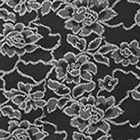 Jacquard Stand Collar Three Quarter Sleeve Jacket & Empire Seamed Dress