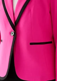 One Button Framed Jacket & Pull On Trouser