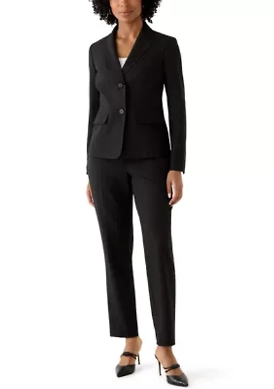 Two Button Seamed Jacket & Slim Pant