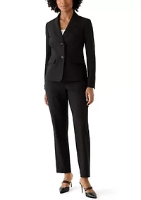 Two Button Seamed Jacket & Slim Pant