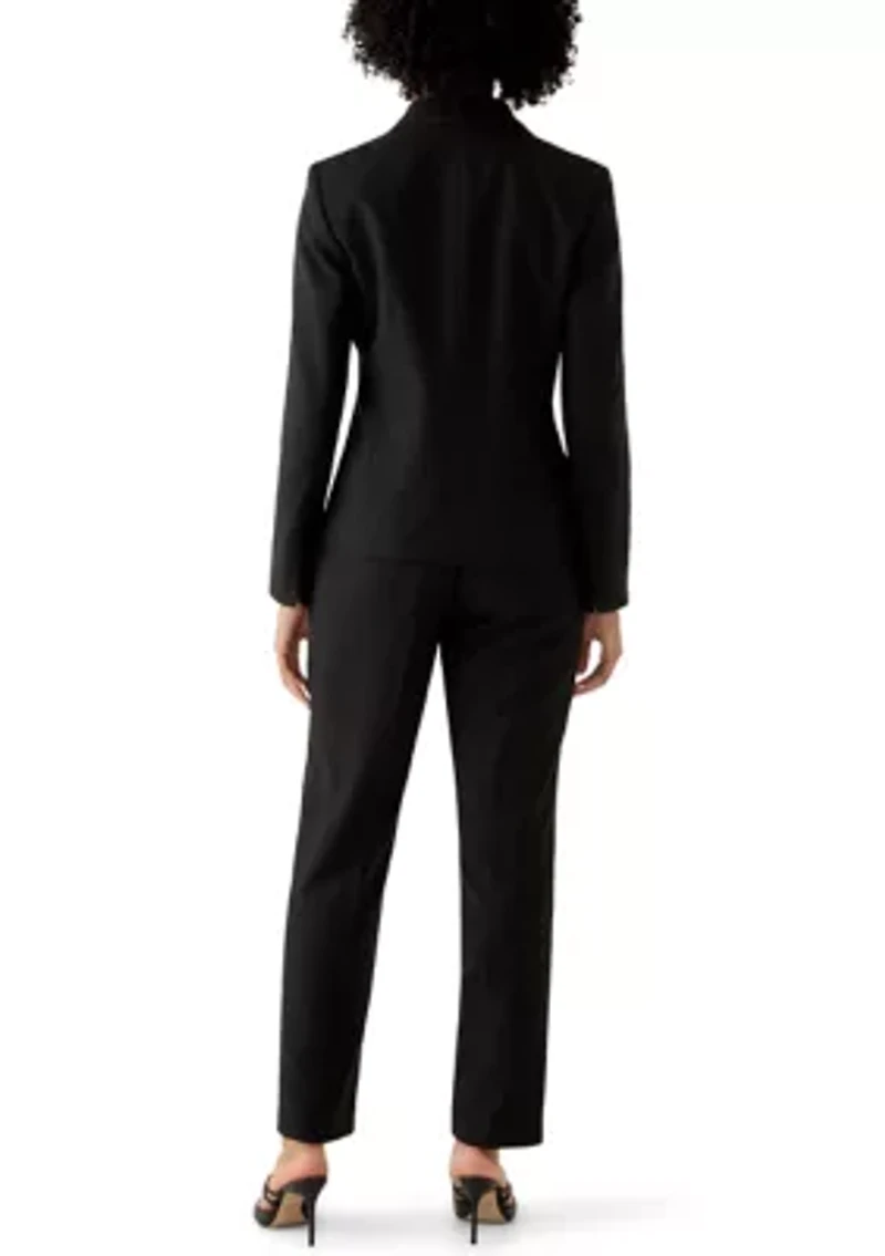 Two Button Seamed Jacket & Slim Pant