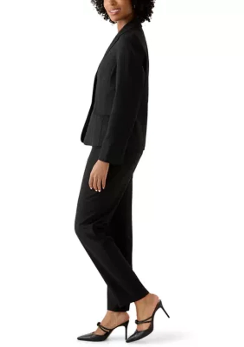 Two Button Seamed Jacket & Slim Pant