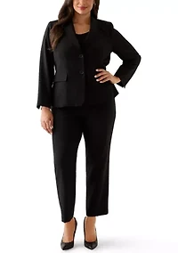 Two Button Seamed Jacket & Slim Pant