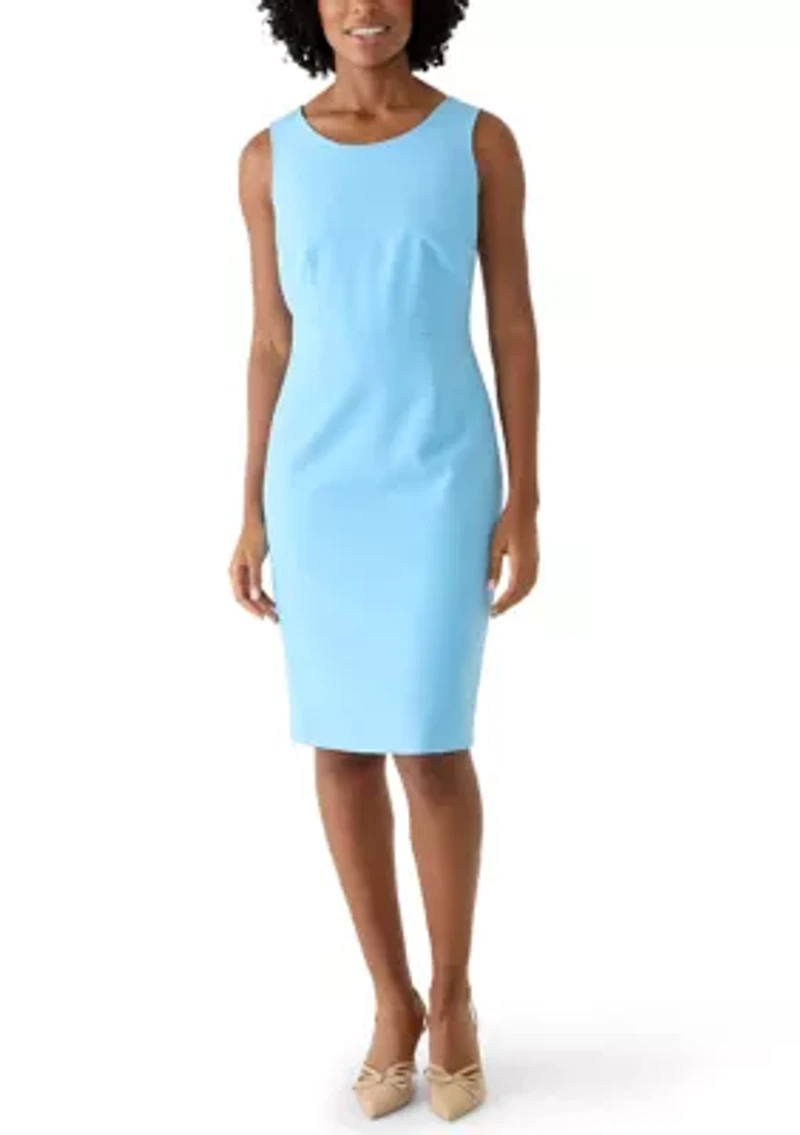 Cutout Collar Kissing Front Jacket and Sheath Dress