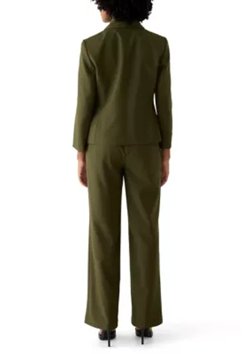 One Button Shawl Jacket and Pull On Pant