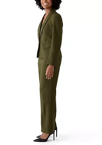 One Button Shawl Jacket and Pull On Pant