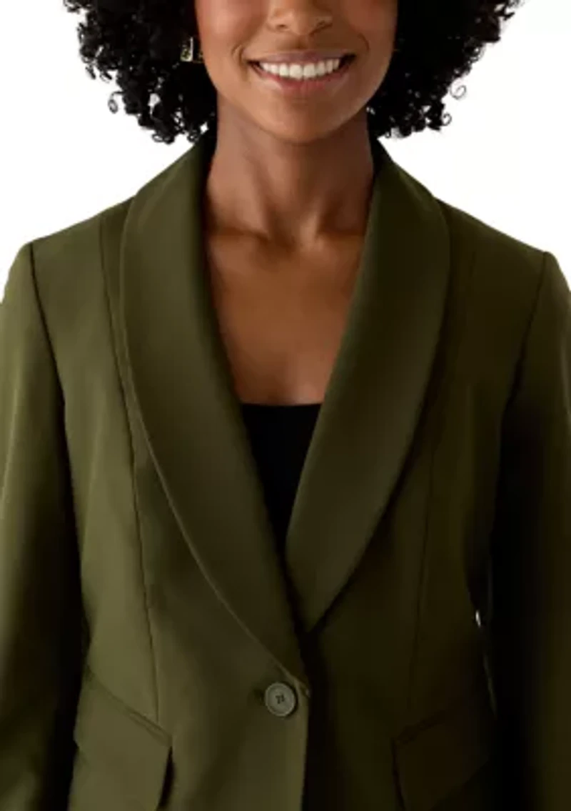 One Button Shawl Jacket and Pull On Pant