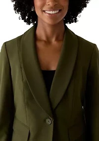 One Button Shawl Jacket and Pull On Pant