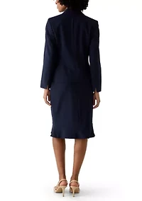 Three Button Seamed Jacket and Flounce Skirt