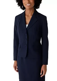 Three Button Seamed Jacket and Flounce Skirt