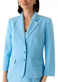 Three Button Seamed Jacket and Flounce Skirt