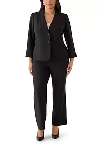 Two Button Jacket with Inset Waist and Pant