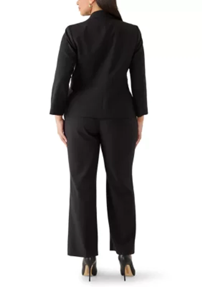 Two Button Jacket with Inset Waist and Pant