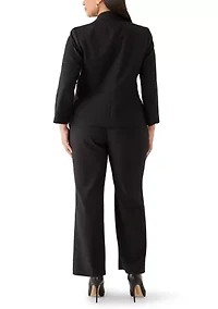 Two Button Jacket with Inset Waist and Pant